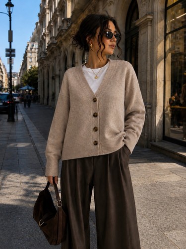 Esprit strickjacke beige - beige, damen